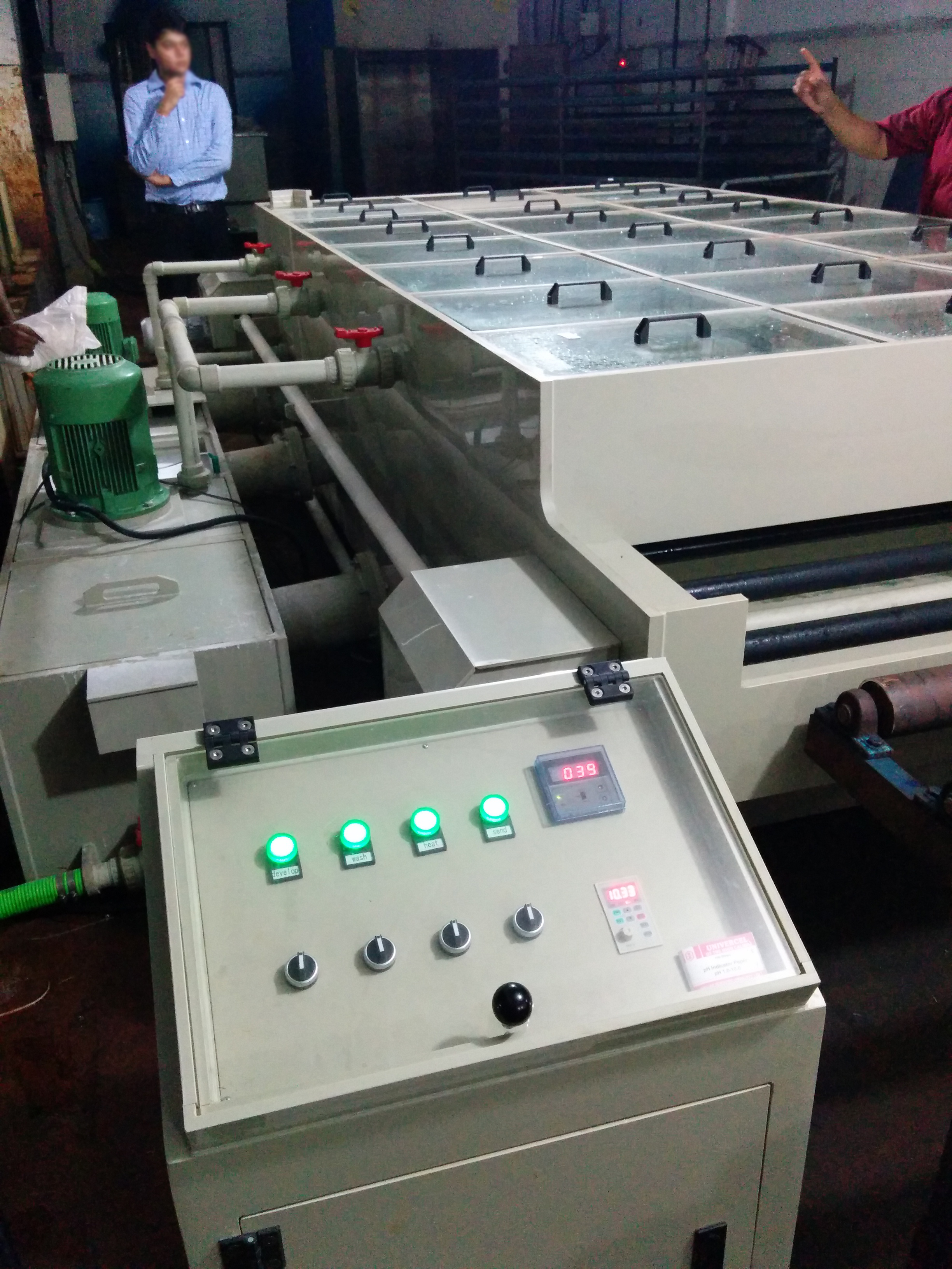 Developing machine for big size stainless steel sheet